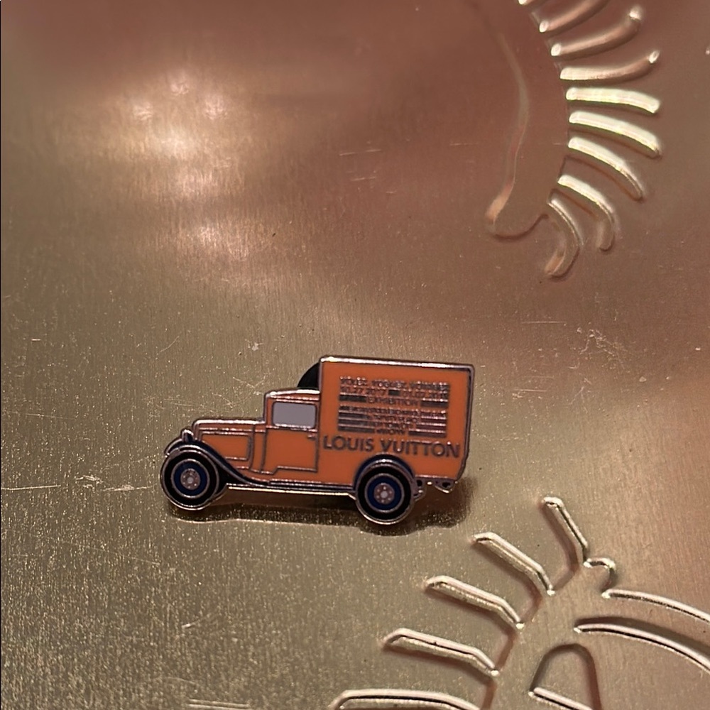 Louis Vuitton Orange Car Pin